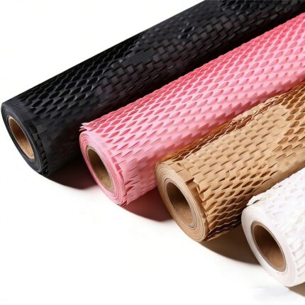 Customizable Honeycomb Buffer Paper Roll Multi Color Black Pink Brown White for Eco Friendly Packaging